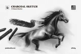 Charcoal Sketch Affinity Designer Brushes