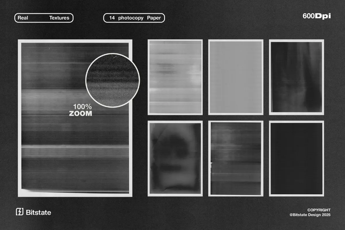 Photocopy Paper Texture Overlays