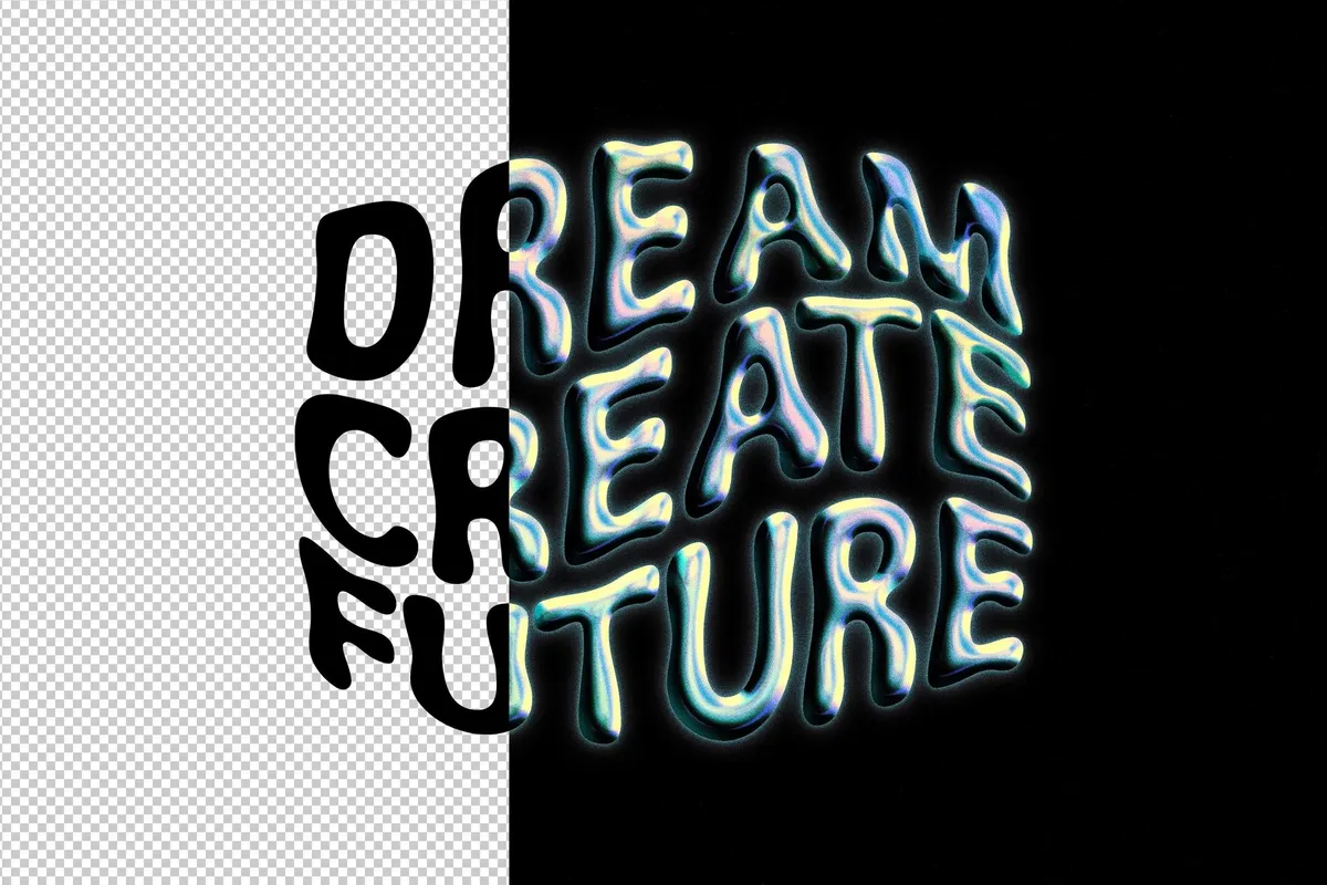 Chrome Text & Logo Template