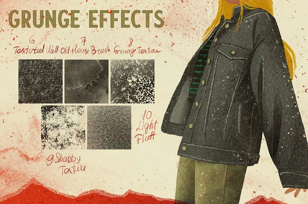 Vintage Texture Procreate Brushes