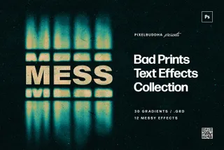 Printed Mess Text & Logo Effects Collection