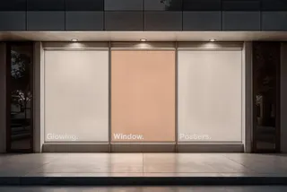 Outdoor Glowing Posters Mockup