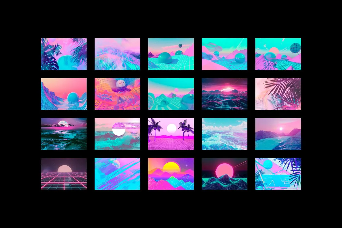 Vaporwave Collage Kit