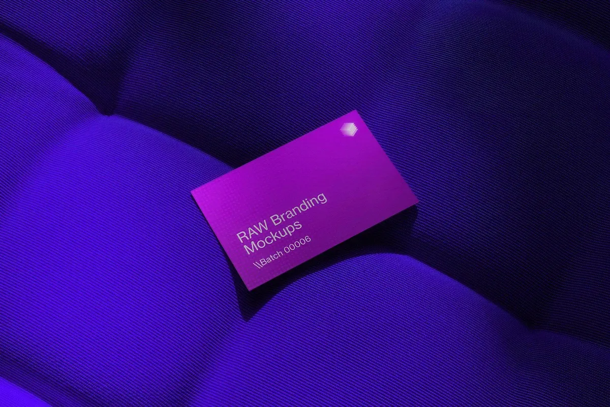 Business Card on Sculpted Cushion Mockup