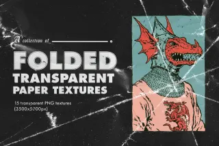Transparent Folded Paper Textures