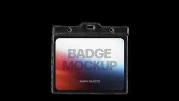 Plastic Sleeve Badge Mockup