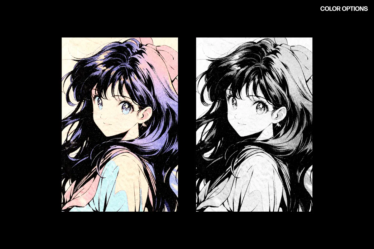 Vintage Comic Print Effect
