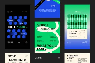 Ecourse Instagram Template Pack - Canva Template