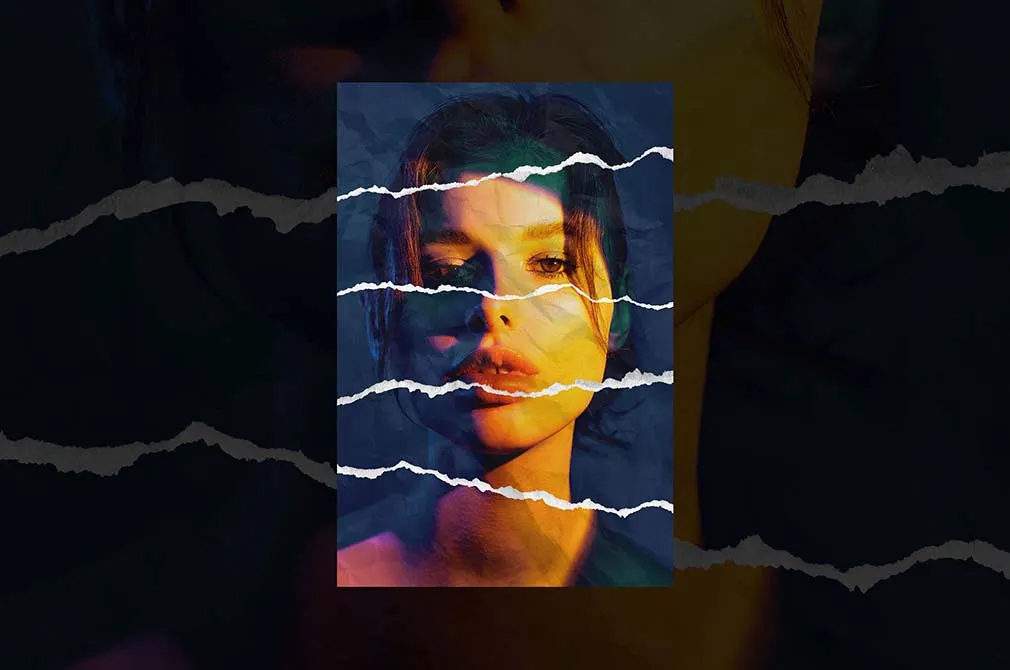 Ripped Paper Poster Photo Effect