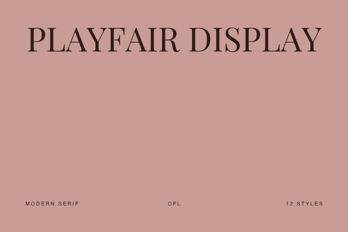 Playfair Display - Free Serif Family