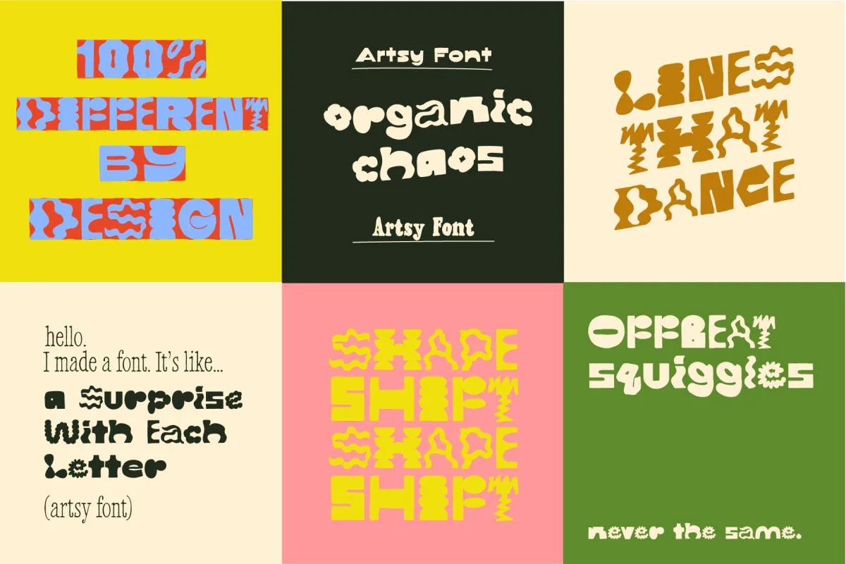 Artsy - Bold Hand-Lettered Display