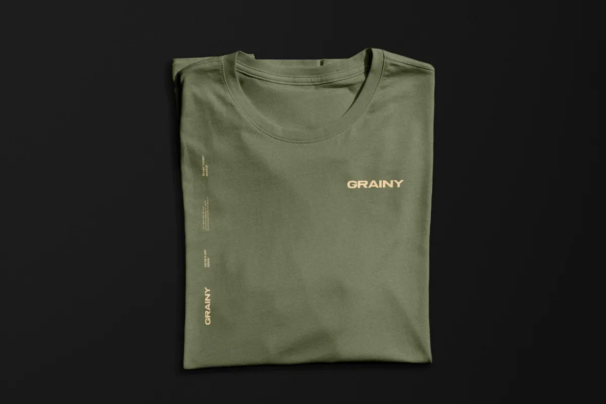 GRAINY Folded T-Shirt Mockup