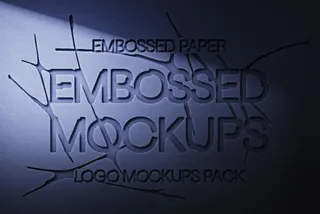 Embossed Paper Logo Mockups Pack