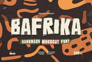 Bafrika — Handmade Woodcut Font