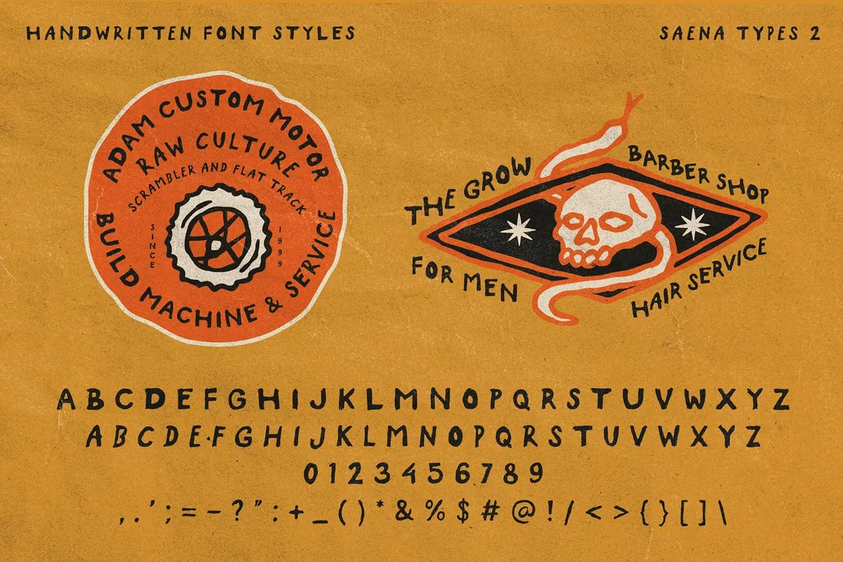 SAENA Hand-Written Font