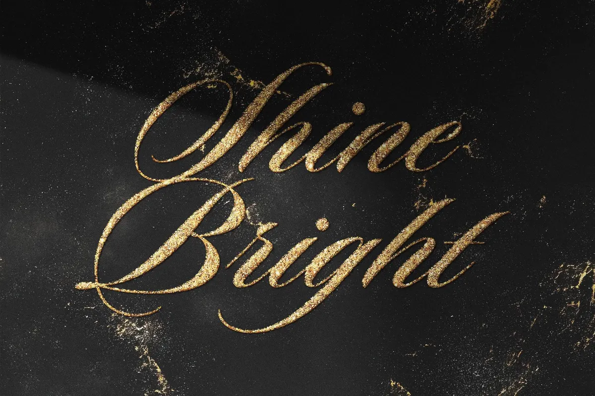 Gold Glitter Text & Logo Effect