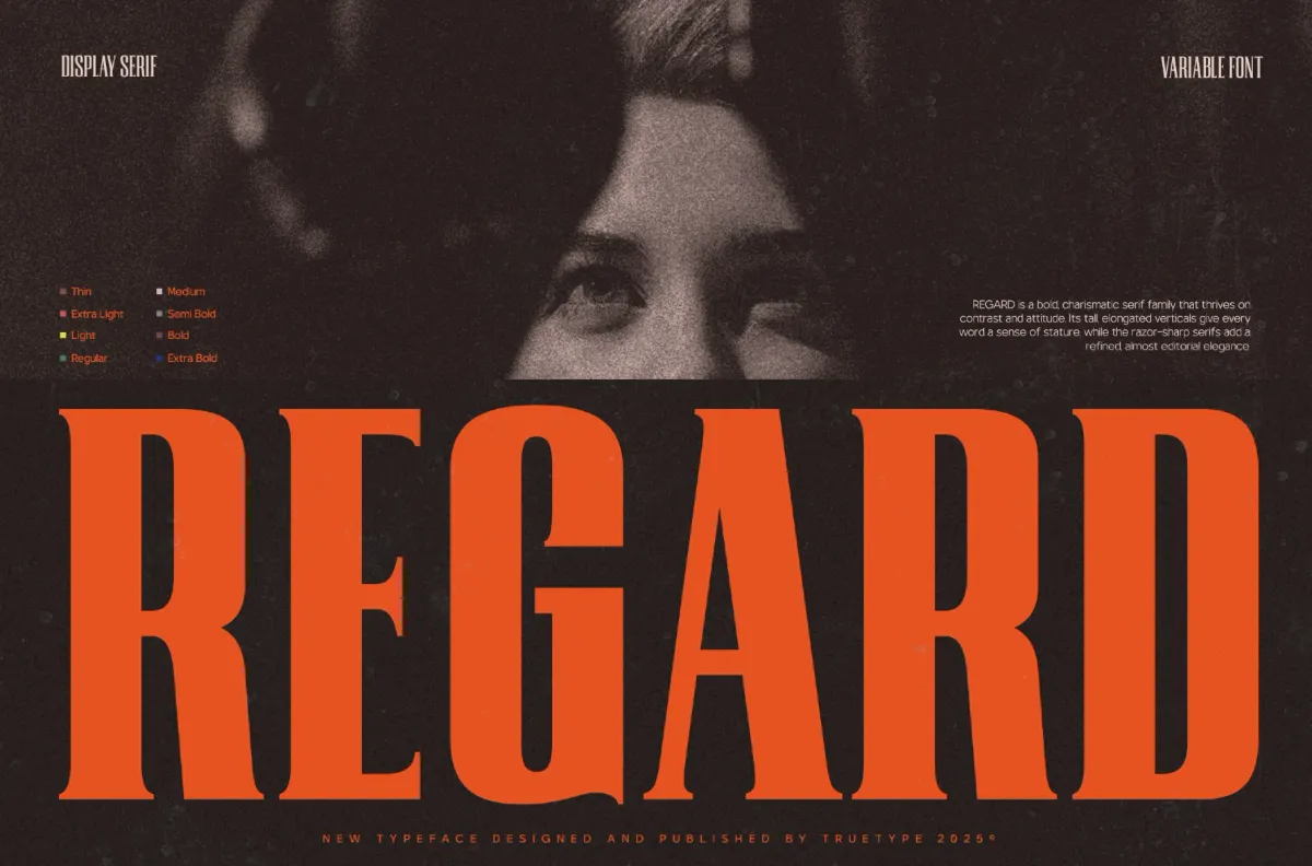 TRT Regard - Condensed Display Font