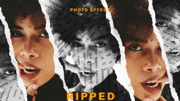 Ripped Paper Photo Effect