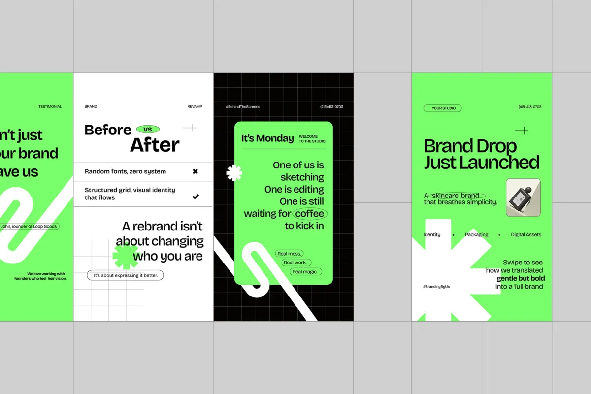 Creative Agency Instagram Pack - Canva Template