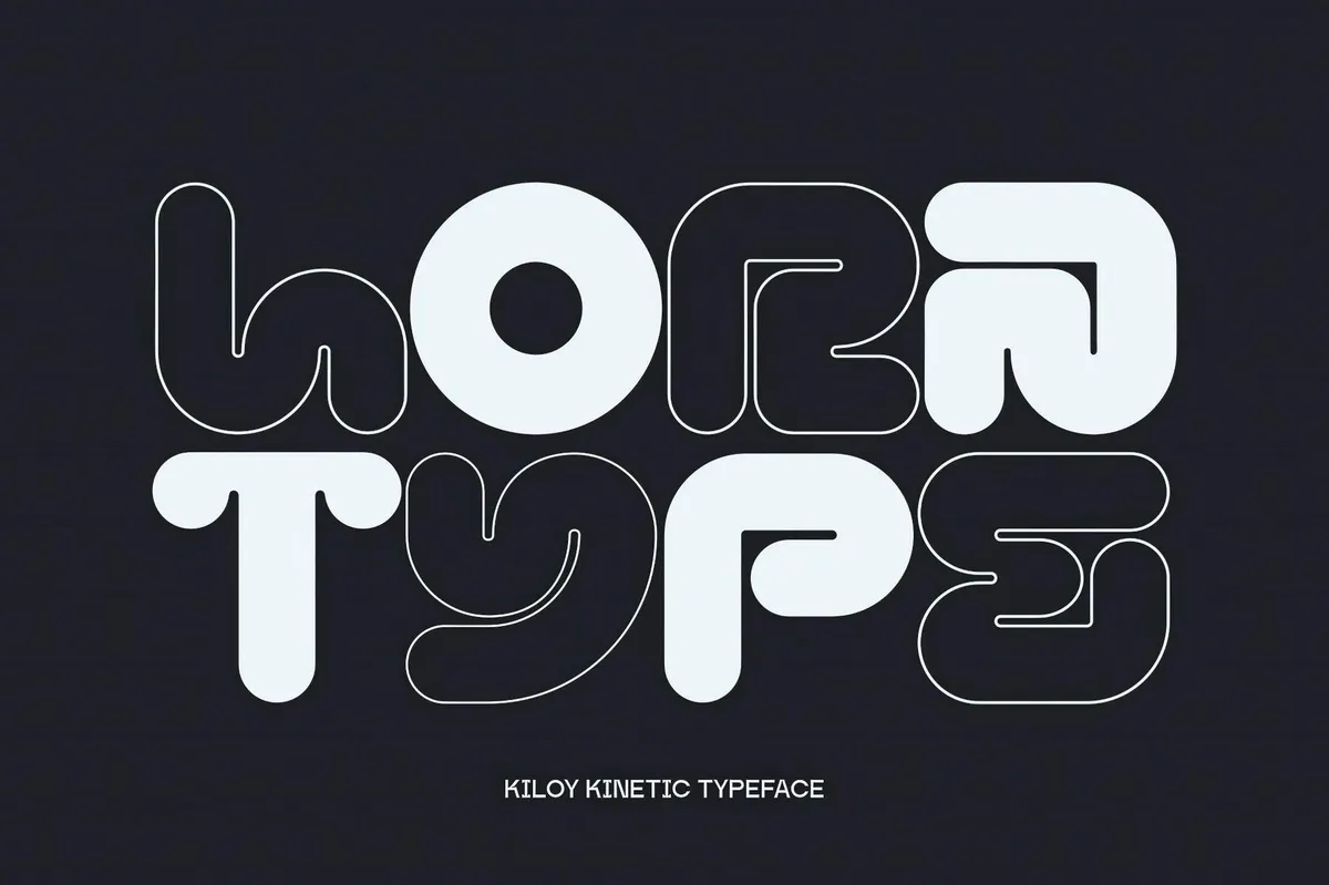 Kiloy — Rounded Techno Font