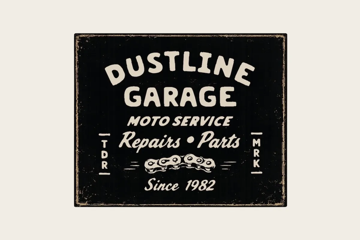 Gearline Motors - Vintage Garage Font Family