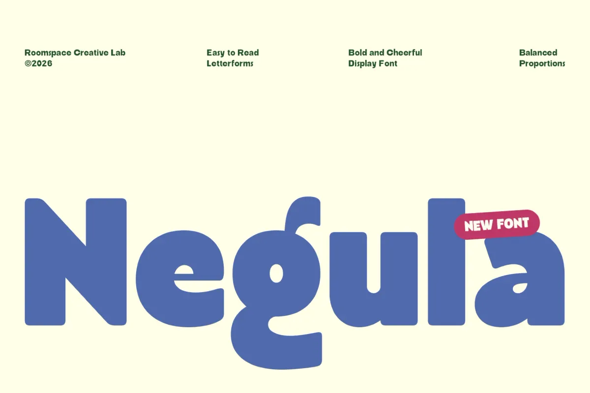Negula - Bold Rounded Display Font