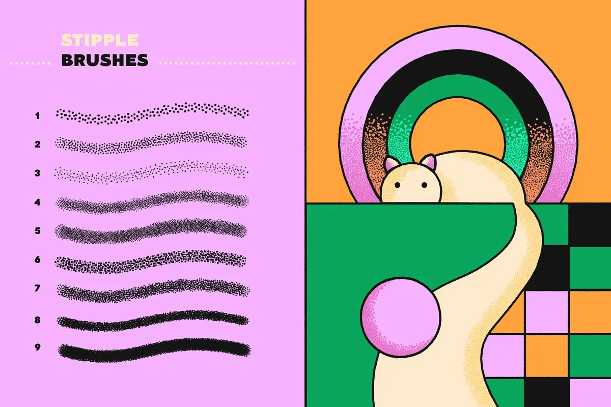 Stipple Photoshop Brushes