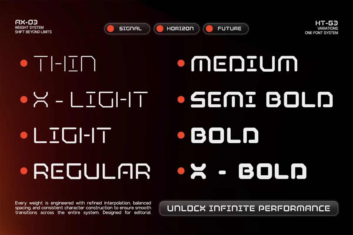 GC Adge - Futuristic Variable Tech Sans Font