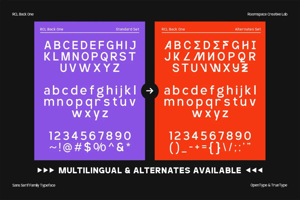 RCL BackOne – Bold Modern Sans Font