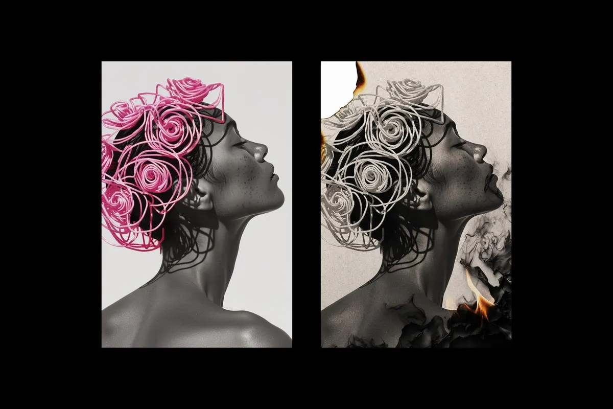 Burn Paper Photo Effect