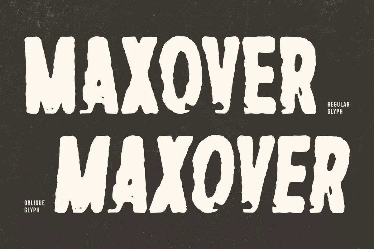 Maxover - Hand Drawn Vintage Display Font