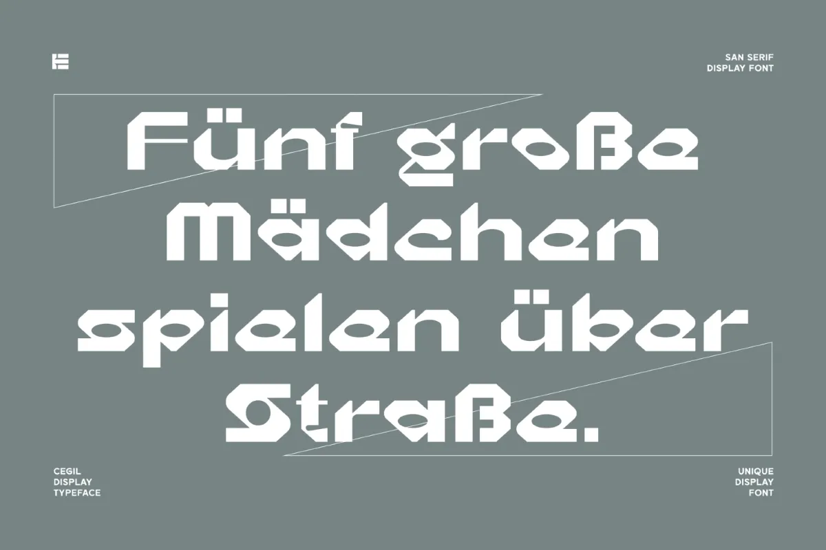 Cegil - Geometric Display Typeface