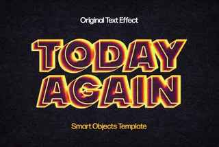 3D Colorful Motion Text Effect