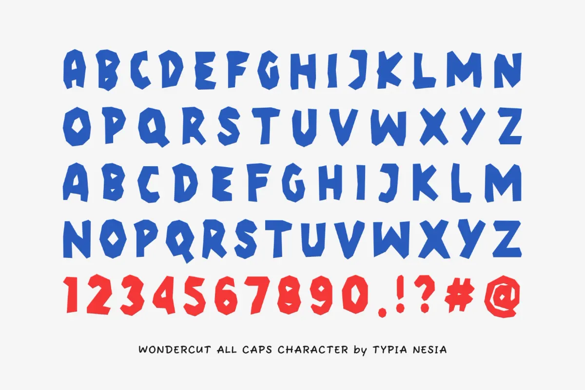 Wondercut - Papercut Craft Font