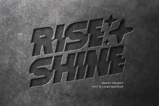 Concrete Text & Logo Mockup