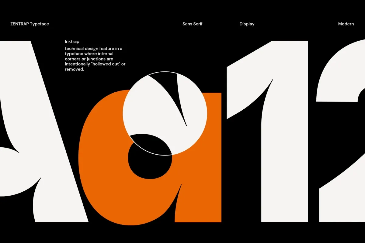 Zentrap - Modern Inktrap Sans Serif Font
