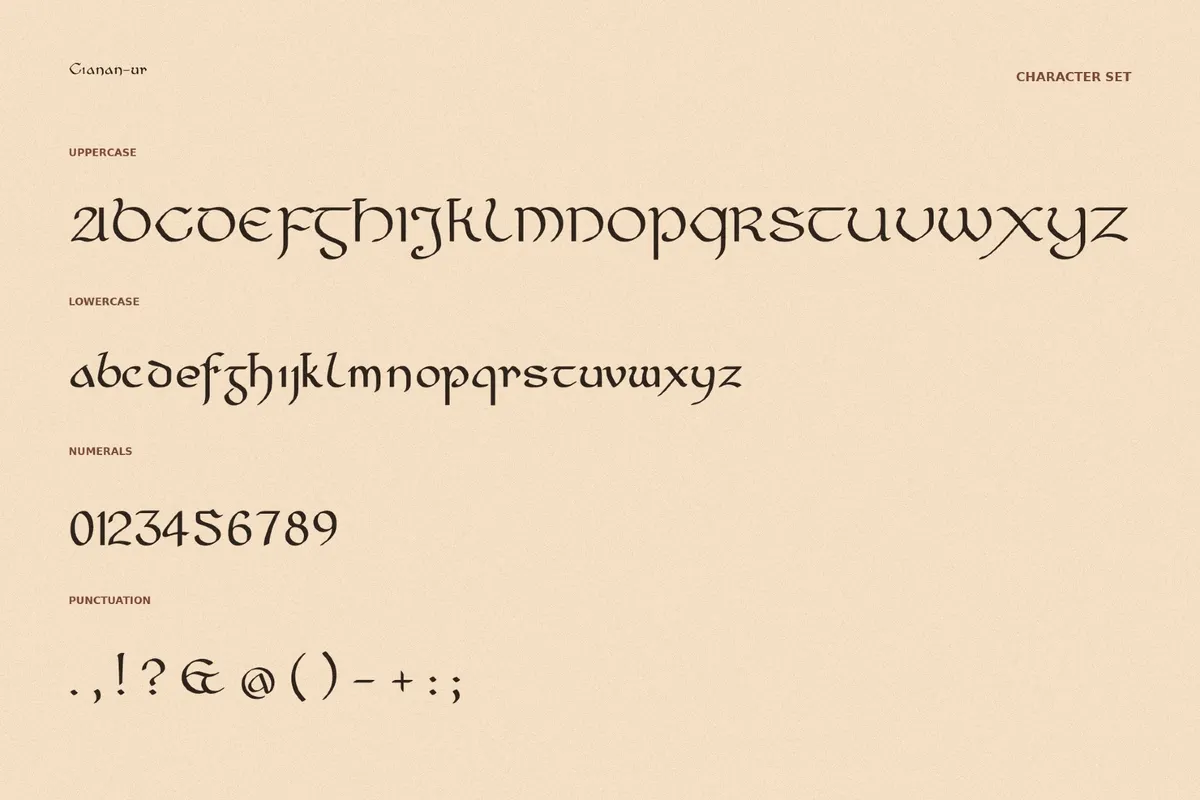 Cianan-ur - Celtic Font