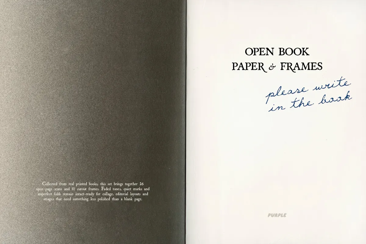 Open Book Paper Scans & Frames