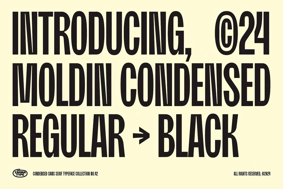 Moldin — Condensed Sans Serif Font