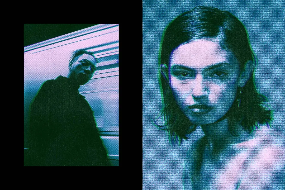 Glitch Halftone Effect