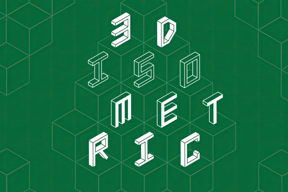 3D Isometric Font Family