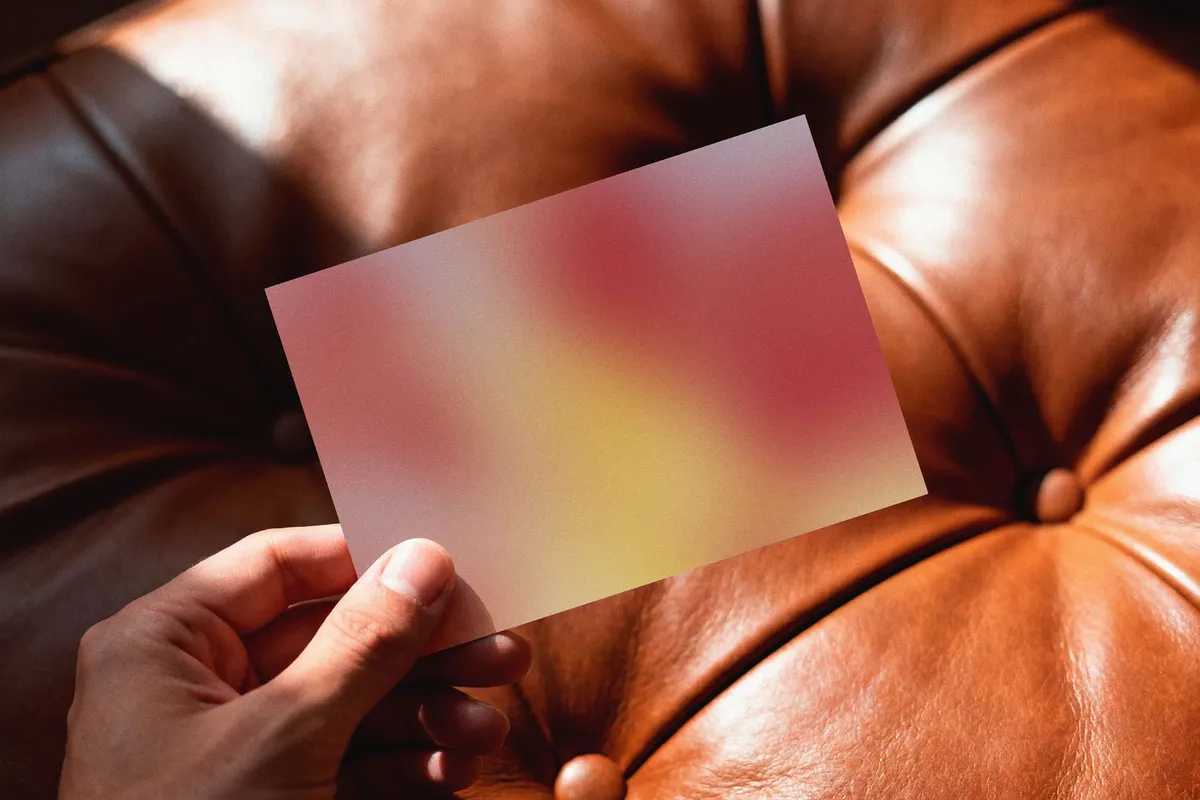 Landscape Postcard Mockup in Hand