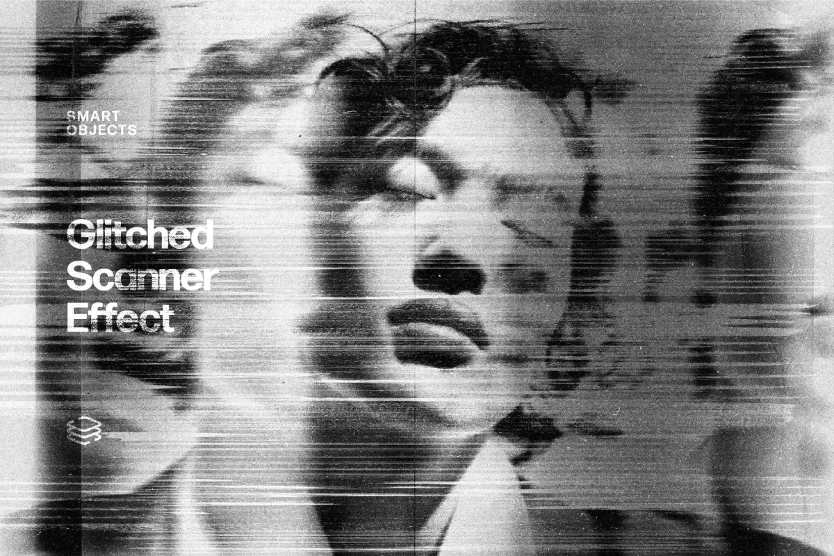 Glitched Scanner Photo Effect