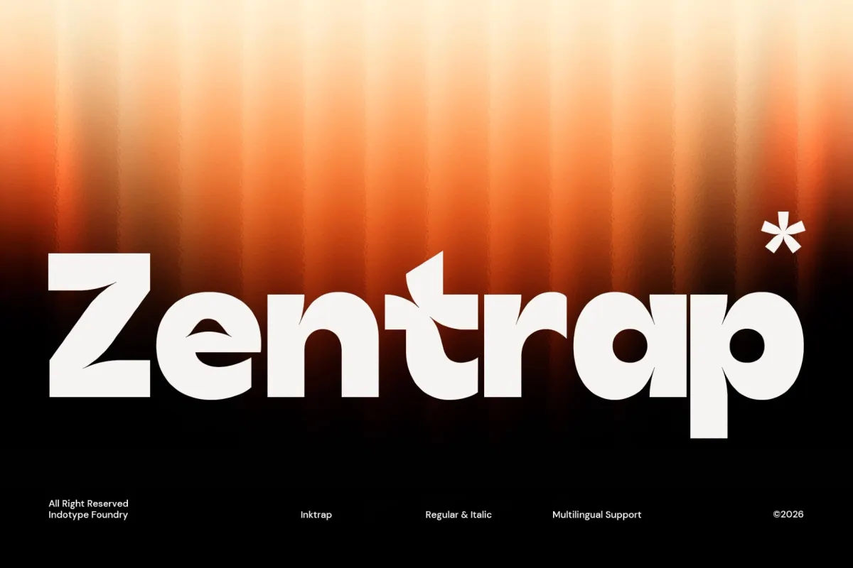Zentrap - Modern Inktrap Sans Serif Font