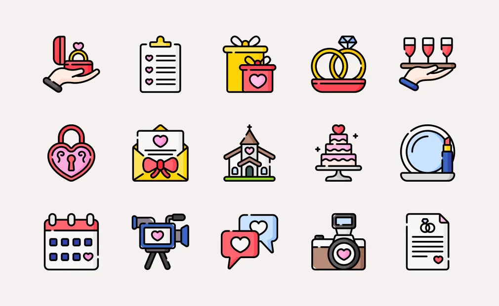 Wedding Vector Icons