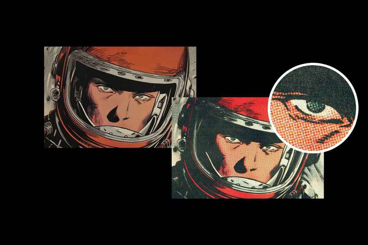 Comic Halftone Print Effect