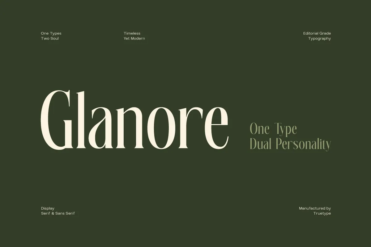 TRT Glanore - Elegant Serif Sans Duo