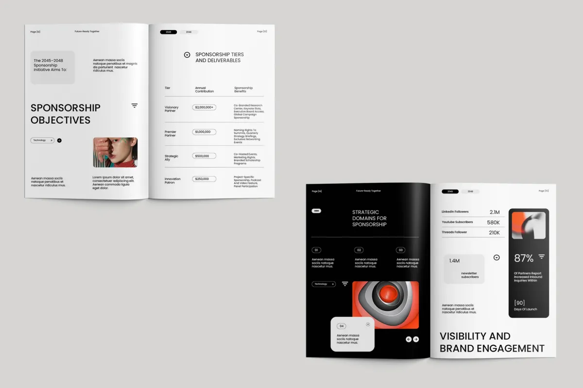 Minimalist Sponsorship Proposal Indesign Template