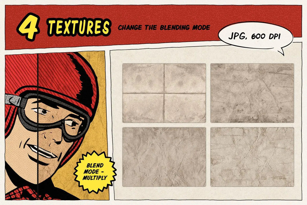 Vintage Comic Book: Halftone Photoshop Brushes