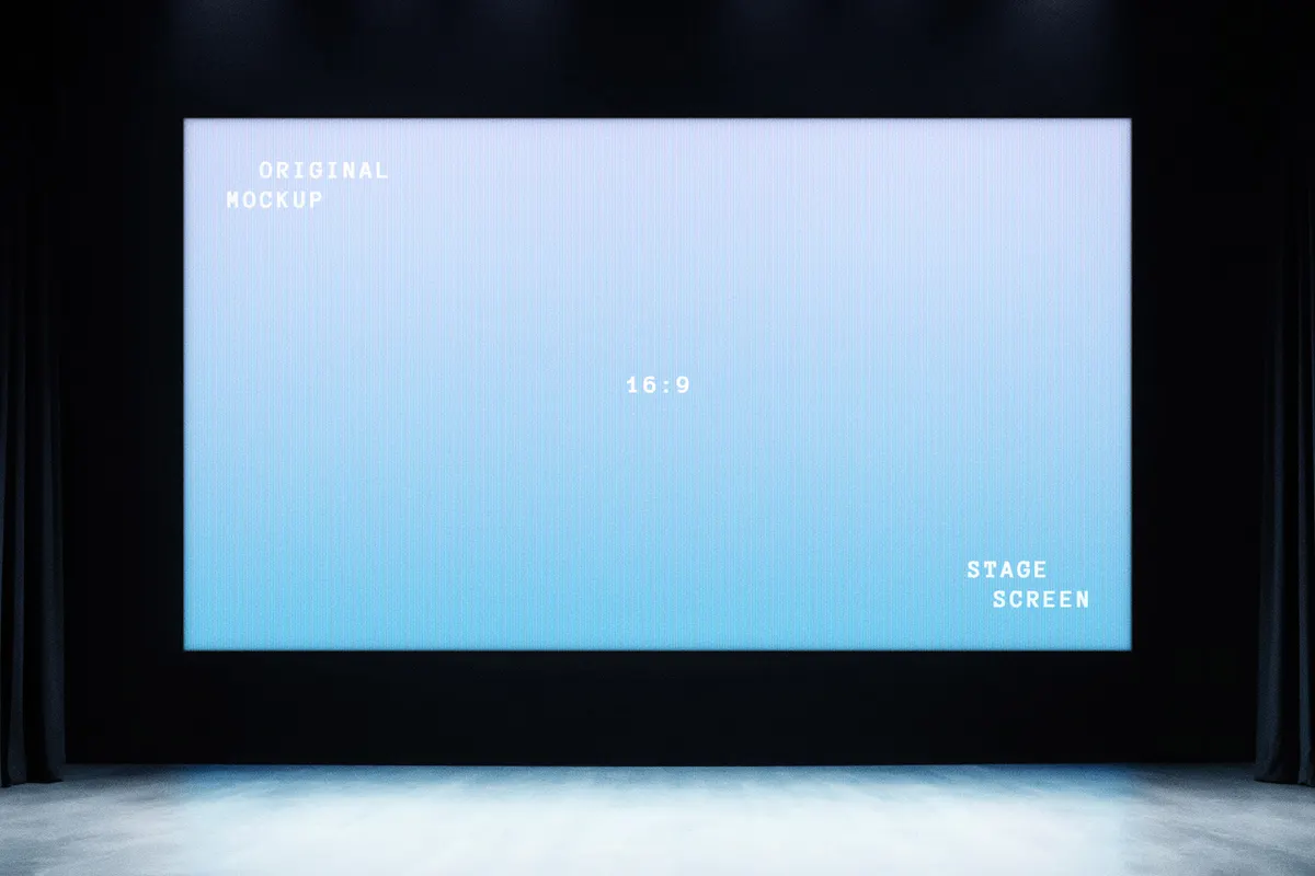 16:9 Stage Screen Mockup